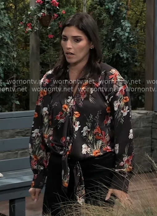 Brook Lynn’s floral blouse on General Hospital