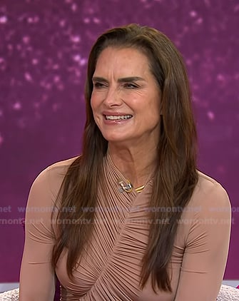 Brooke Shields’s beige gathered top on Today