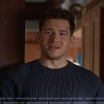Buck’s navy ribbed sweater on 9-1-1