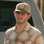Carter's beige plaid shirt on Dutton Ranch