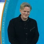 Cary Elwes’s black duede shirt jacket on Today