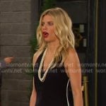 Cat’s black v-neck sleeveless dress on Days of our Lives