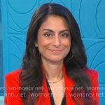 Celine Gounder’s red suit on CBS Mornings