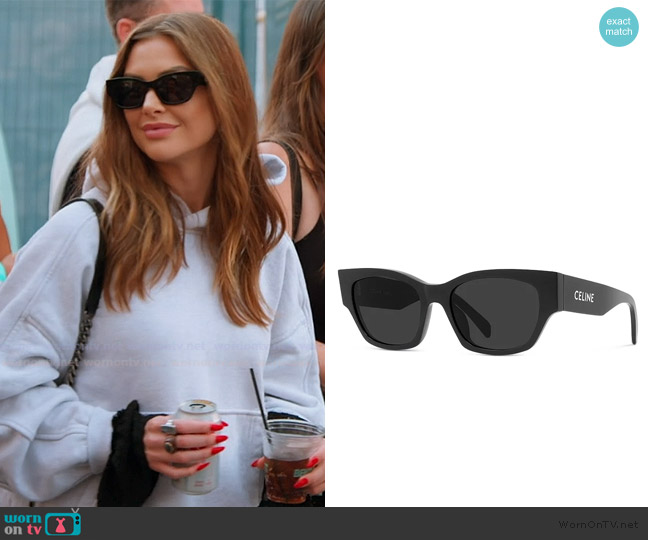 Celine Monochroms Cat Eye Sunglasses worn by Lala Kent on The Valley