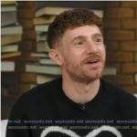 Chris Perfetti's black floral print sweater on Good Morning America