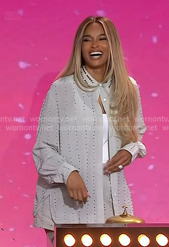 Ciara’s grey rhinestone shirt on Today
