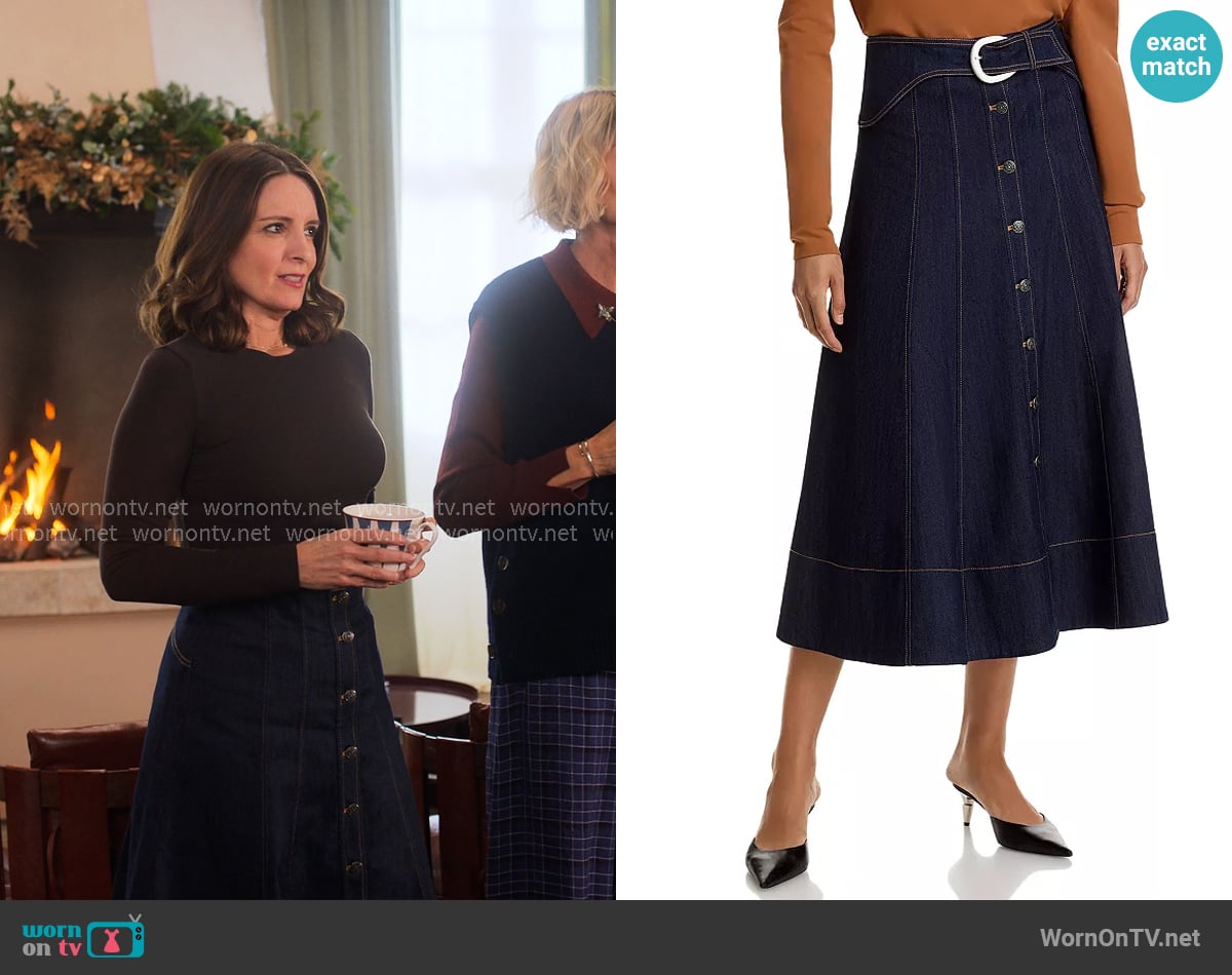Cinq a Sept Briony Skirt worn by Kate (Tina Fey) on The Four Seasons