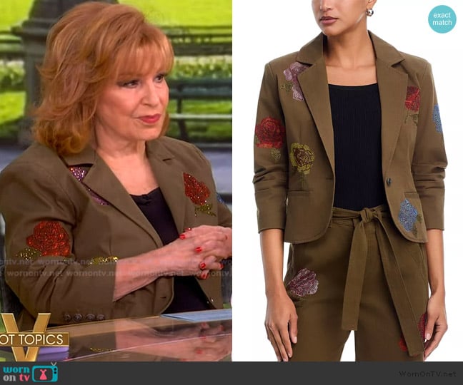 Cinq a Sept Heatset Roses Le Petit Khloe Blazer worn by Joy Behar on The View