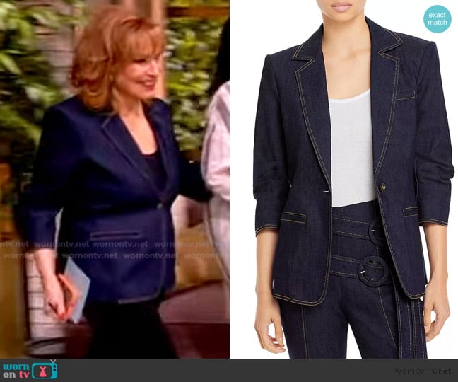 Cinq a Sept Khloe Denim Blazer worn by Joy Behar on The View