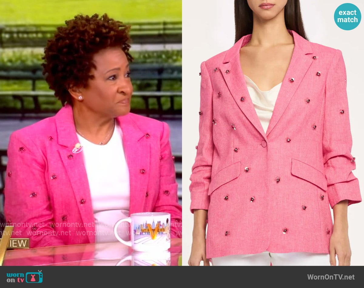 Cinq a Sept Kylie Wildflower Pailette Blazer worn by Wanda Sykes on The View
