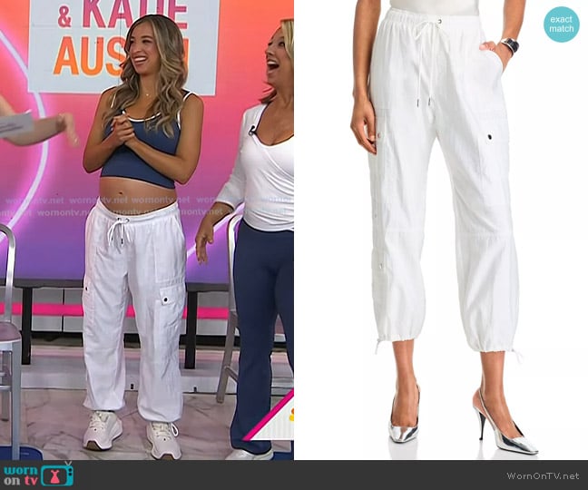 Cinq a Sept Nitsan Tie-Cuff Cargo Pants worn by Katie Austin on Today