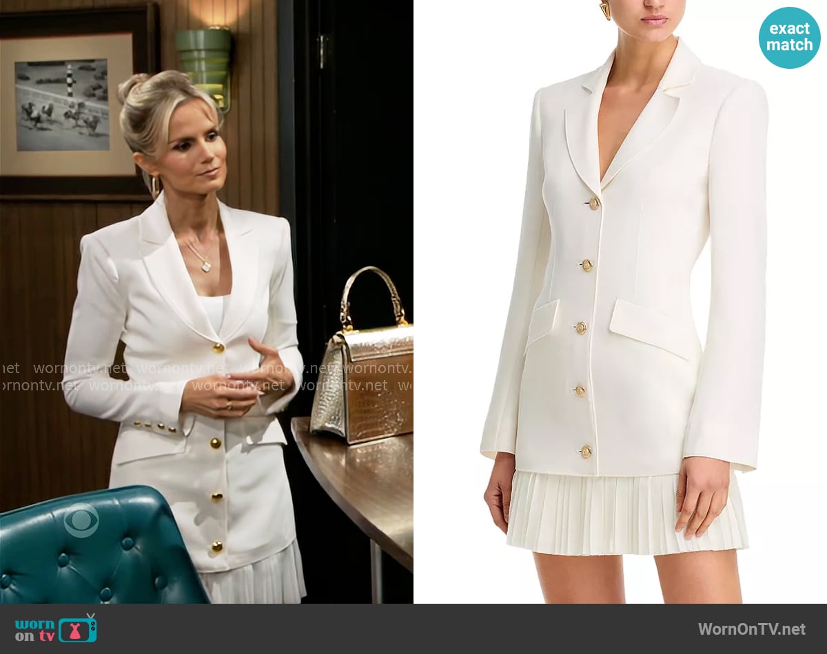 Cinq a Sept Regan Long Sleeve Blazer Dress worn by Vanessa McBride (Lauren Buglioli) on Beyond the Gates