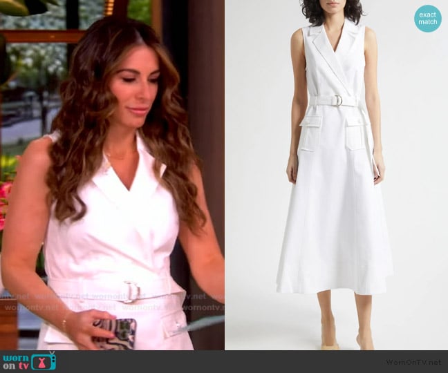 Alyssa’s white belted dress on The View