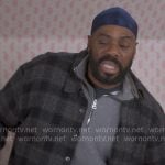 Claude's grey plaid shirt on The Four Seasons
