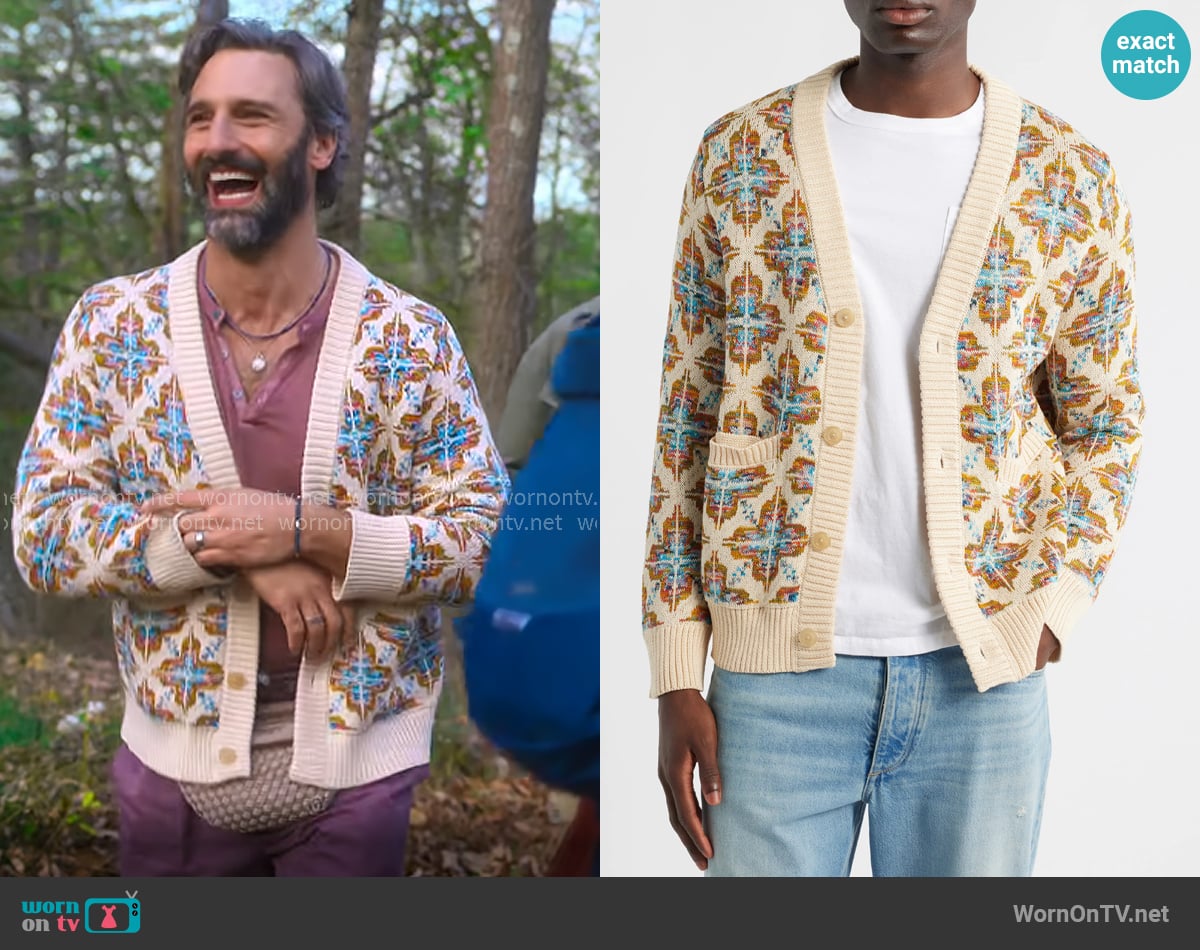 Corridor Mariposa Pima Cotton Cardigan worn by Claude (Marco Calvani) on The Four Seasons