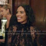 Danielle’s black lace mesh dress on In The City