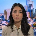 Danielle's ivory striped blouse on NBC News Daily