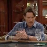 Daniel's blue paisley shirt on The Young and the Restless