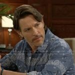 Daniel’s blue paisley shirt on The Young and the Restless