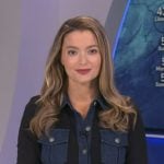 Dani's black denim detail shirtdress on Good Morning America