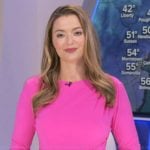 Dani’s pink ring detail mini dress on Good Morning America