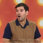 Danny Murphy’s brown cable knit vest on Today
