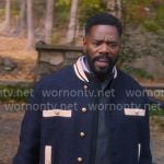 Danny's navy bomber jacket on The Four Seasons