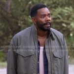 Danny’s olive bomber jacket on The Four Seasons
