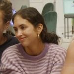 Dara's pink striped sweater on Summer House