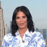 Darlene’s white and blue paisley print dress on Today