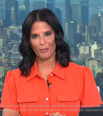 Darlene’s red short sleeve shirtdress on Today
