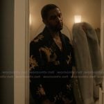 Darnell’s black printed robe on The Chi