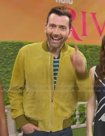 David Tennant’s yellow suede bomber jacket on Good Morning America