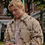Dean’s beige floral print jacket on Off Campus