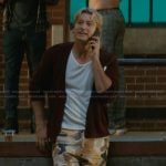 Dean’s denim abstract print pants on Off Campus