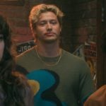 Dean’s green floral sweater on Off Campus