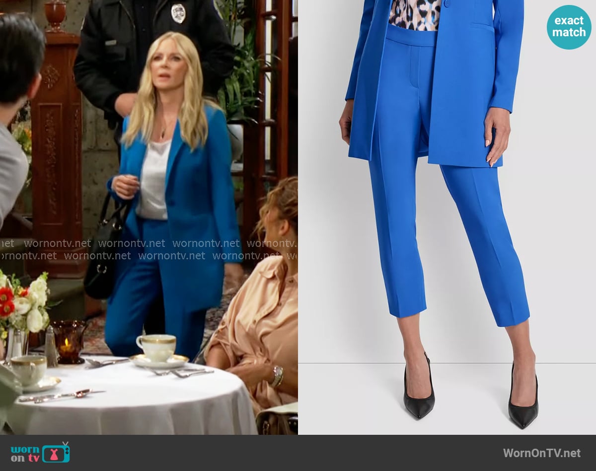 DKNY Straight Leg Ankle Pants worn by Christine Blair Williams (Lauralee Bell) on The Young and the Restless