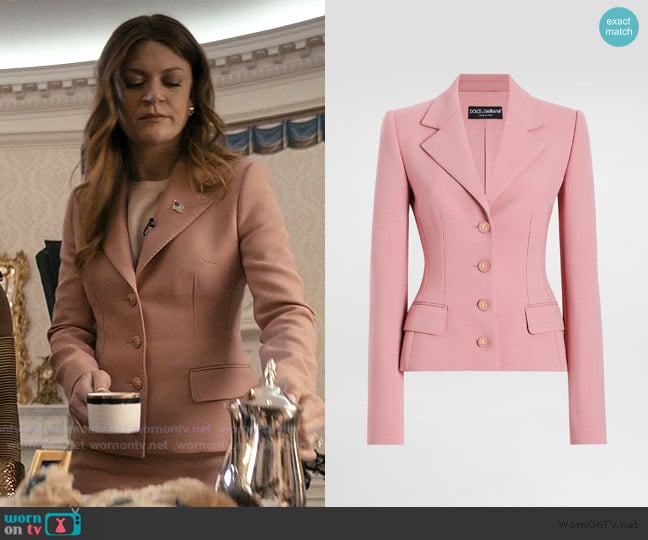 Dolce and Gabbana Single-breasted wool crepe Dolce jacket worn by Ashley Barrett (Colby Minifie) on The Boys