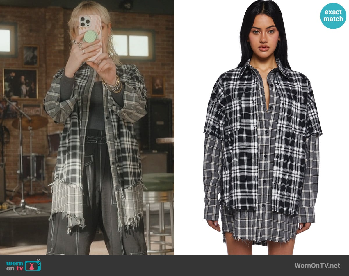 Dolls Kill Day Trek Plaid Shirt worn by Jules (Julia Sarah Stone) on Off Campus