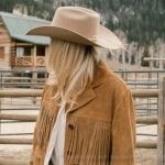 Dolly’s brown fringe suede jacket on Marshals