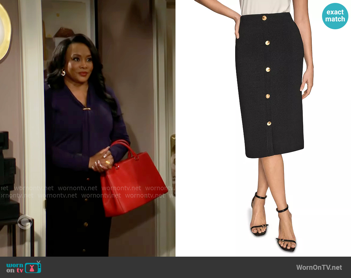 Donna Karan Straight Skirt worn by Stephanie (Vivica A. Fox) on The Young and the Restless