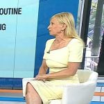 Dr. Elisa Port’s yellow asymmetric neck dress on Today