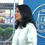 Dr. Kavita Patel’s mint green tie neck blouse on Today