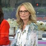 Dr. Nicole Beurkens’s white floral pleated blouse on Today