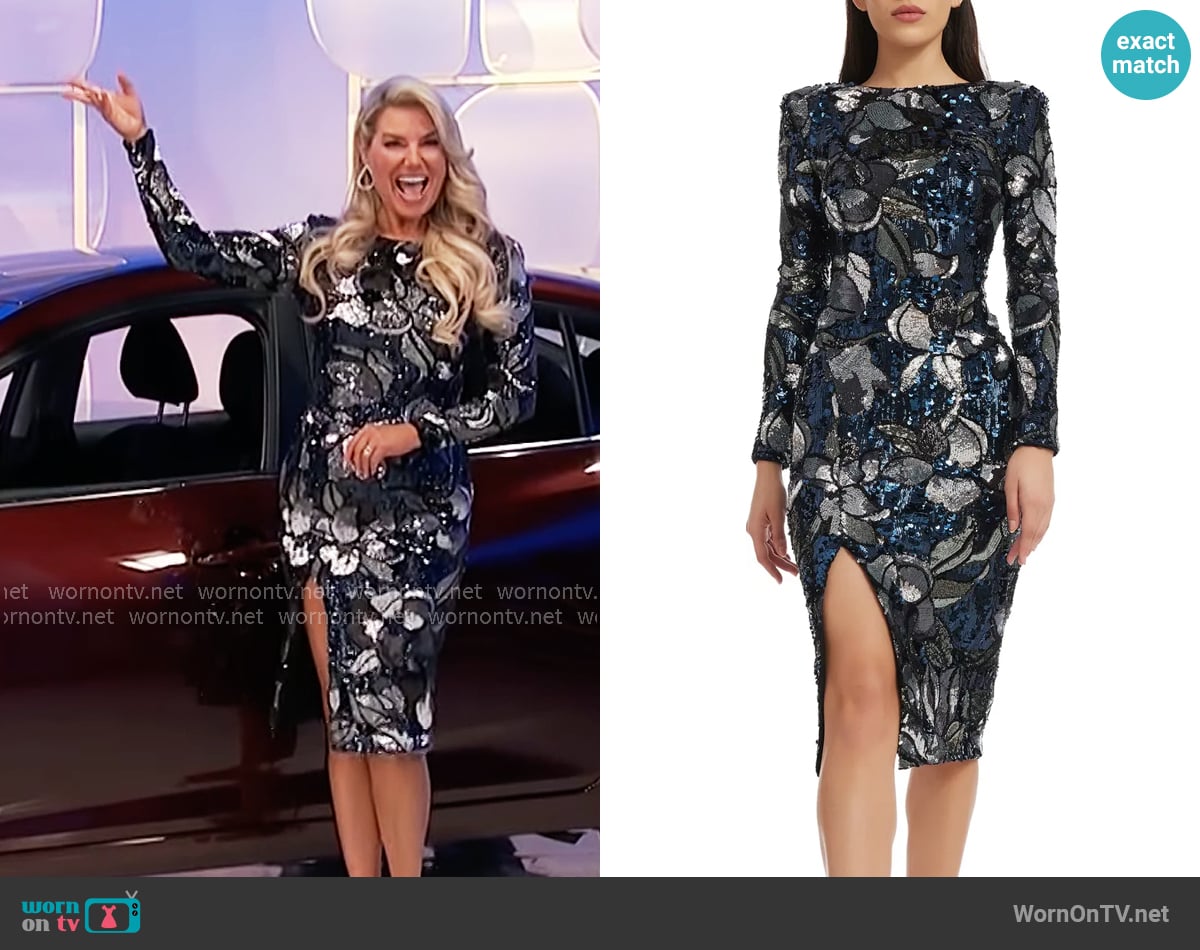 Dress the Population Natalie Dress worn by Rachel Reynolds on The Price is Right