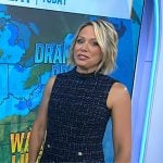 Dylan’s black sleeveless tweed mini dress on Today