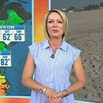 Dylan's blue striped mini shirtdress on Today
