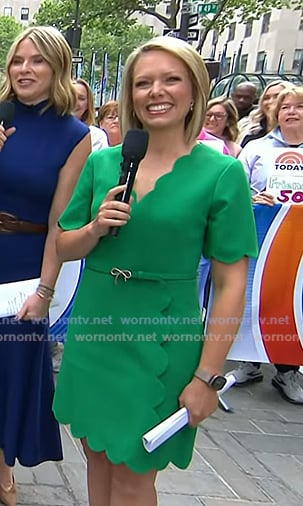 Dylan’s green scalloped dress on Today