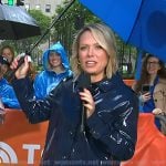 Dylan's navy rain coat on Today