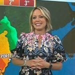 Dylan's pink and navy floral puff sleeve dress on Today